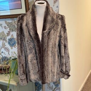 Alice + Olivia Faux Fur Animal Print Jacket